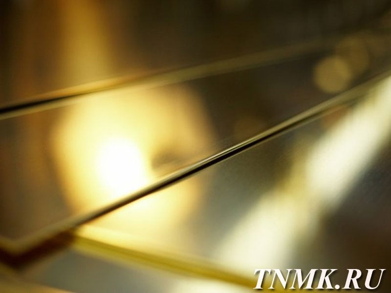 Плита латунная 16х600х1500мм Л68 ГОСТ 2208-2007 купить в Таразе